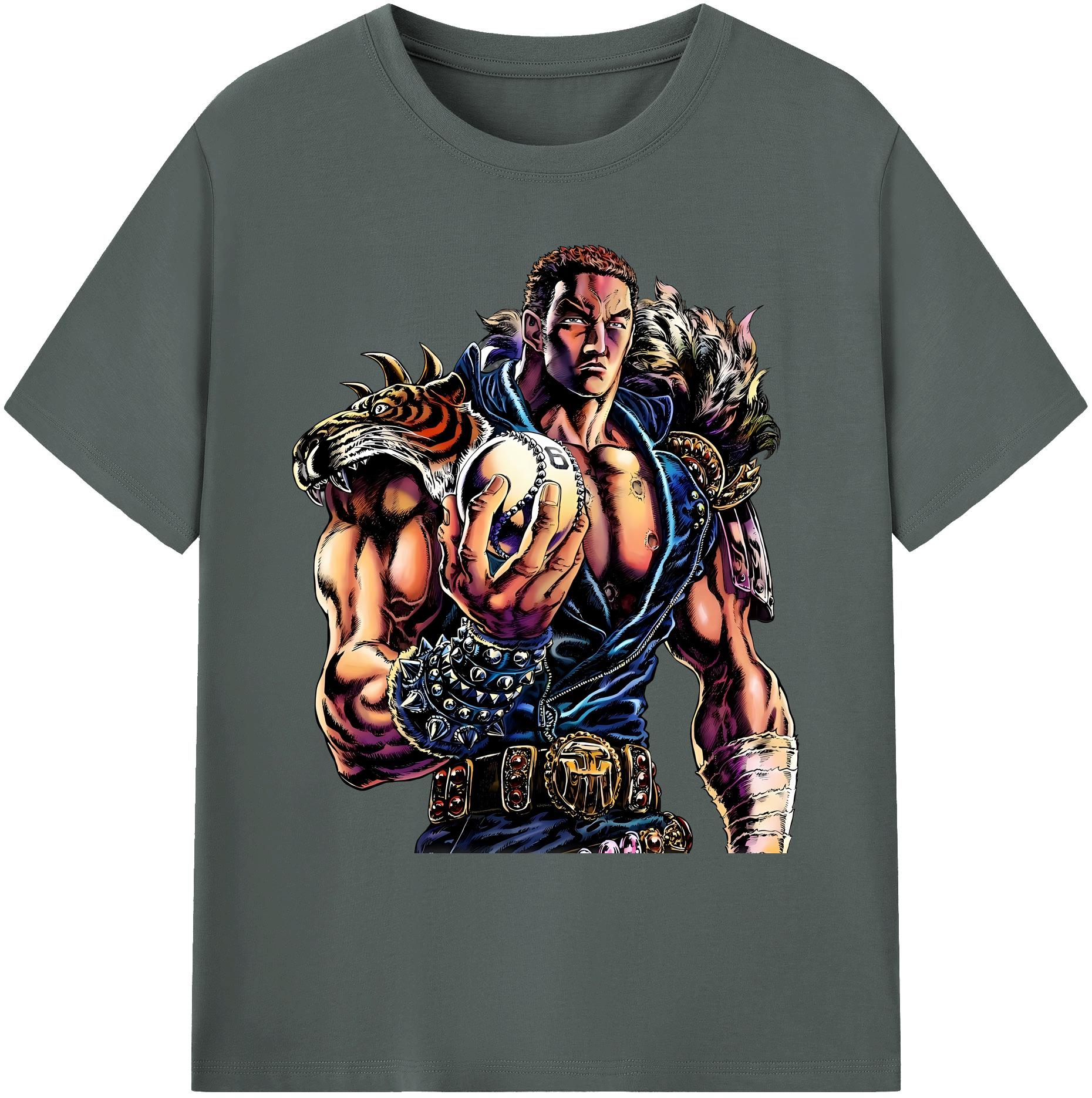 （画像用） 北斗の拳 Fist of the North Star 綿100％ メンズ半袖Tシャツ｜肌触りやわらか＆通気性